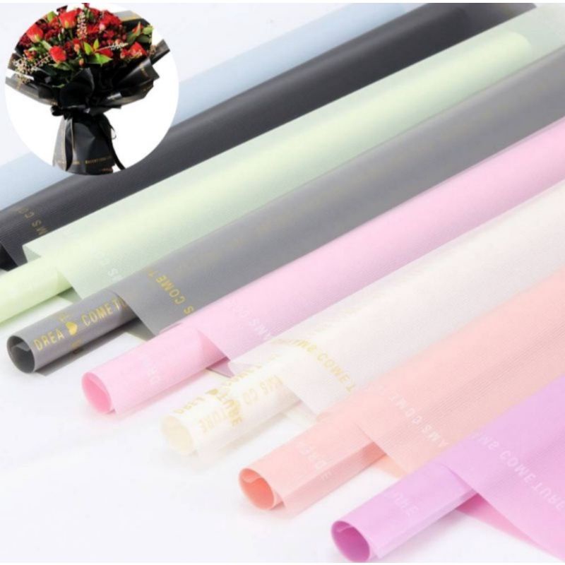 

5 Lembar Cellophane Grizzzled Paper Water proof - Kertas Buket motif - Free Packing - Waterproof - Kertas Buket Motif - Flower Wrapping Paper