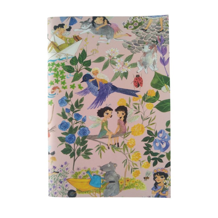 

TERBARU Notebook Buku Notes A5 Sketchbook SECRET GARDEN PINK KamalikaArtprints /BUKU TULIS