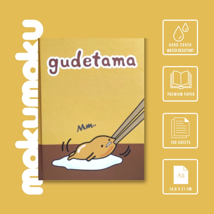 

Discount Buku Catatan - Notebook Gudetama - uk A5, 100 lbr , Hard Cover /BUKU TULIS SEKOLAH/BUKU