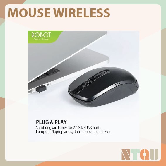 

TERLARIS MOUSE WIRELESS SILENT CLICK ROBOT M200 MOUSE TANPA KABEL 1600DPI /BUKU TULIS SEKOLAH/BUKU