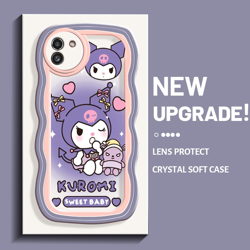 Casing Ponsel untuk Samsung A03 Core A03s A02s M02s Casing manis pola warna-warni Case lembut bening