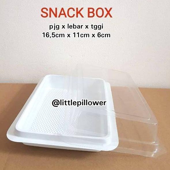 Paket Baru (ISI 50PCS - SNACK BOX) Snack Box/Mika Snack/Kotak Snack/Mika Nasi/Mika Kue/Kotak Kue