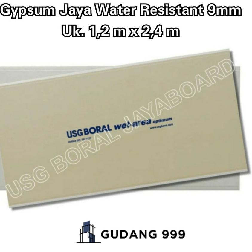 Grosir Favorit GIPSUM JAYA WR 9mm /GYPSUM JAYABOARD WATER RESISTANT 9mm