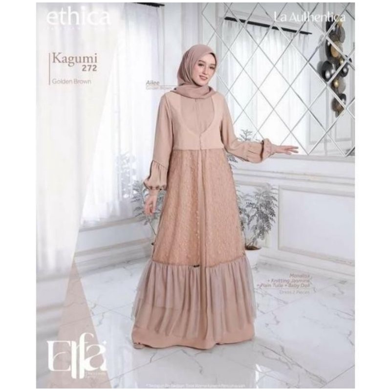 Gamis Muslim - Kagumi 272 Golden Brown Ethica