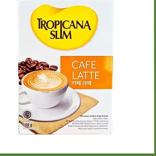 

PROMO✅Tropicana Slim Cafe Latte Sugar Free Kopi Krimer 1 Box isi 10 Sachet