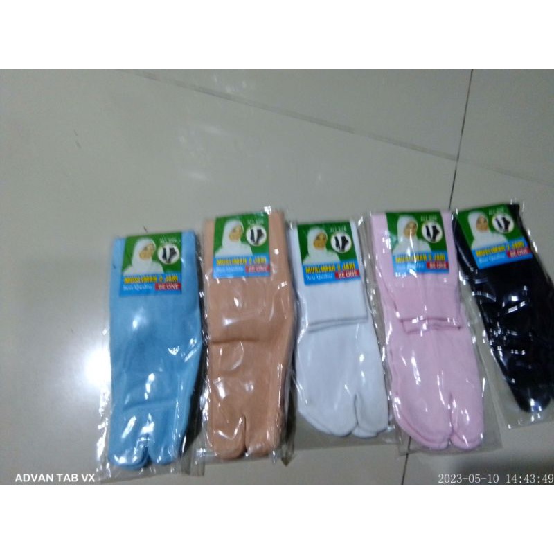 Kaos kaki Jempol wanita cewek polos motif warna coklat hitam putih biru pink random Grosir Harga Lusinan (12pcs)