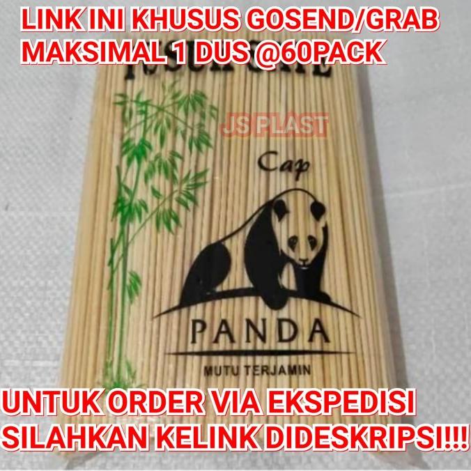 @60Pack 1 Karton Tusuk Sate Panda / Tusuk Sate Import Berkualitas
