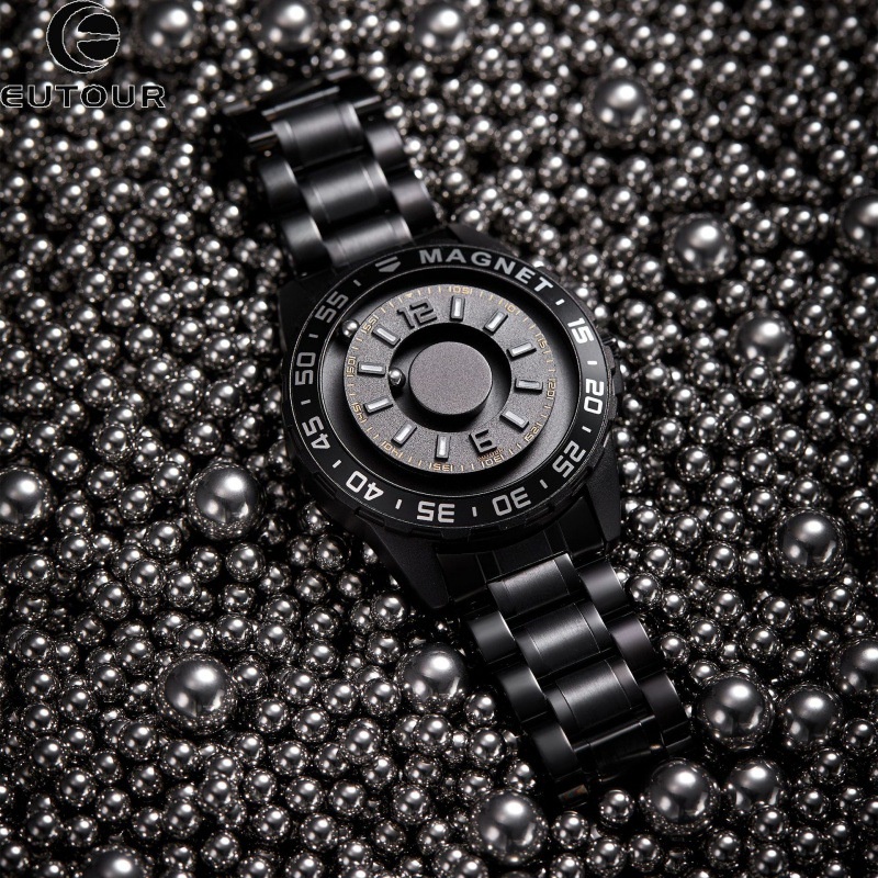 Eutour Innovative Magnetic Metal Watch Men s Fashion Quartz Simple Stainless Steel Strap 2023