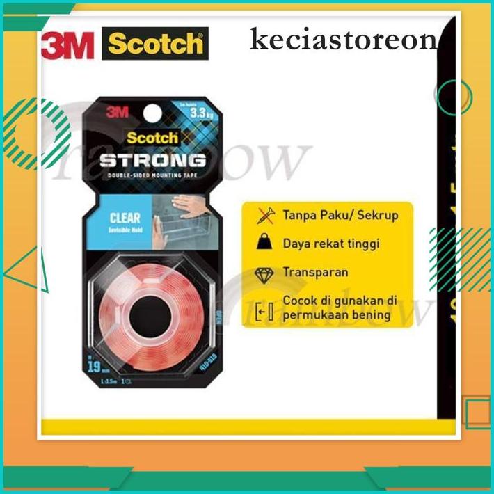 

3M SCOTCH CLEAR DOUBLE TAPE 410-S19 MOUNTING TAPE SUPER EXTRA STRONG BAHAN BERKUALITAS TINGGI