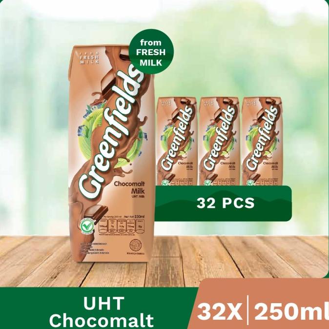 

[LEBIH HEMAT] Susu Greenfields UHT Chocomalt 250ml x 1 Karton ---NEW---