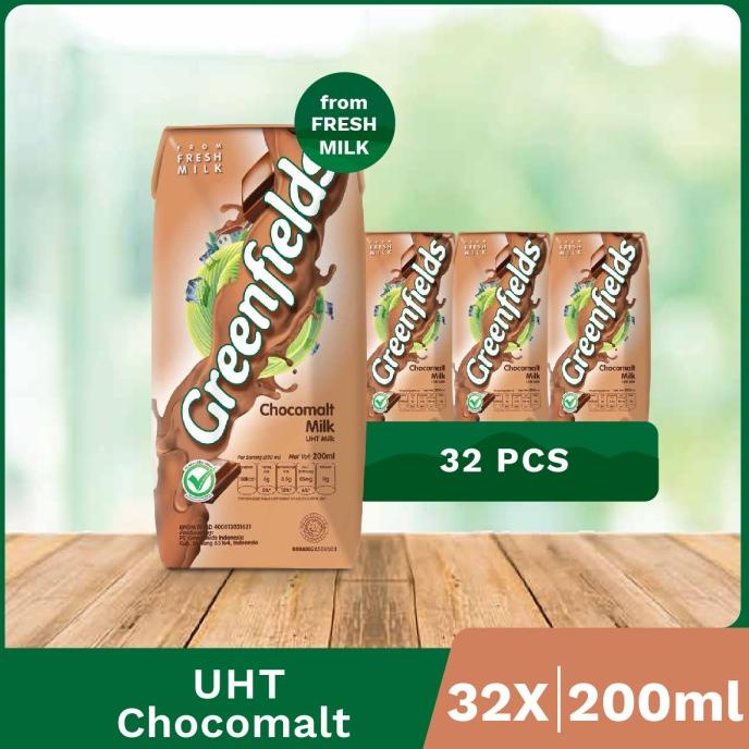 

[LEBIH HEMAT] Susu Greenfields UHT Chocomalt 200ml x 1 Karton ---NEW---