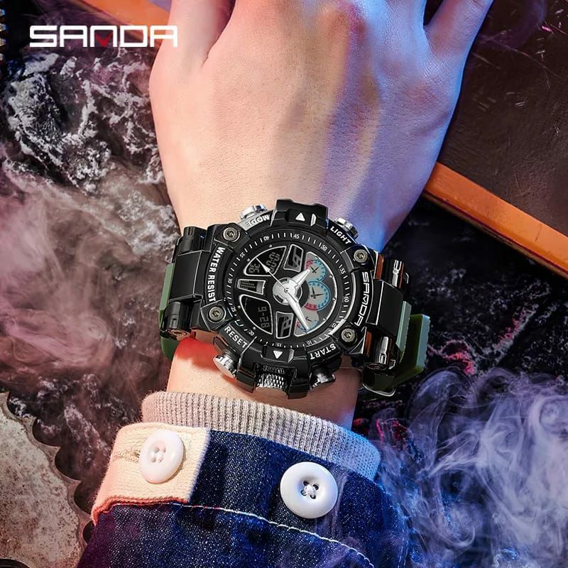 Edisi Terlaris Jam Tangan Sanda Dualtime Original Waterproof Kuarsa Pria Style