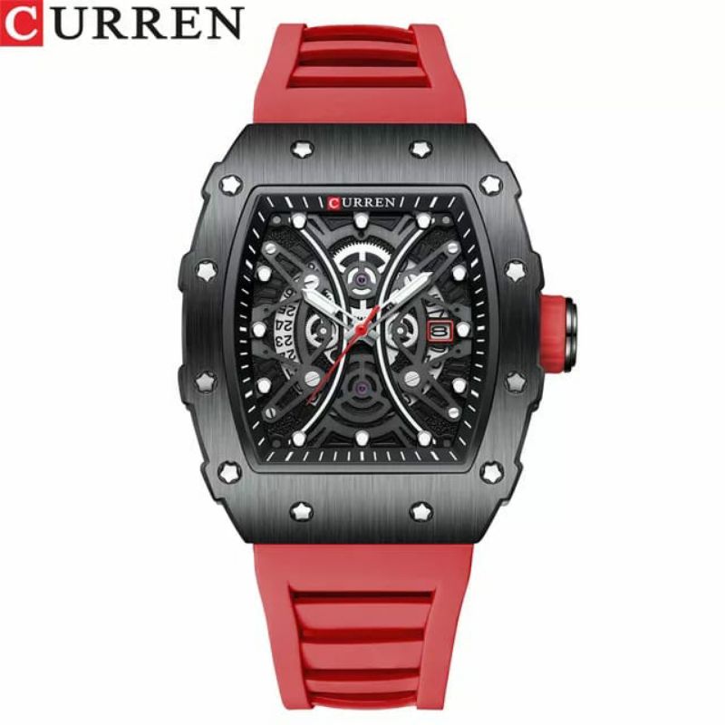 Jam Tangan Curren Terlaris Modis Kasual Outdoor Pria Favorit Rubber