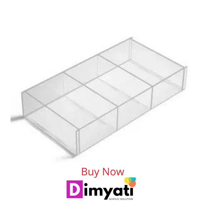 Must Have Box Sekat Akrilik/Akrilik Tempat Penyimpanan/Custom Akrilik Termurah