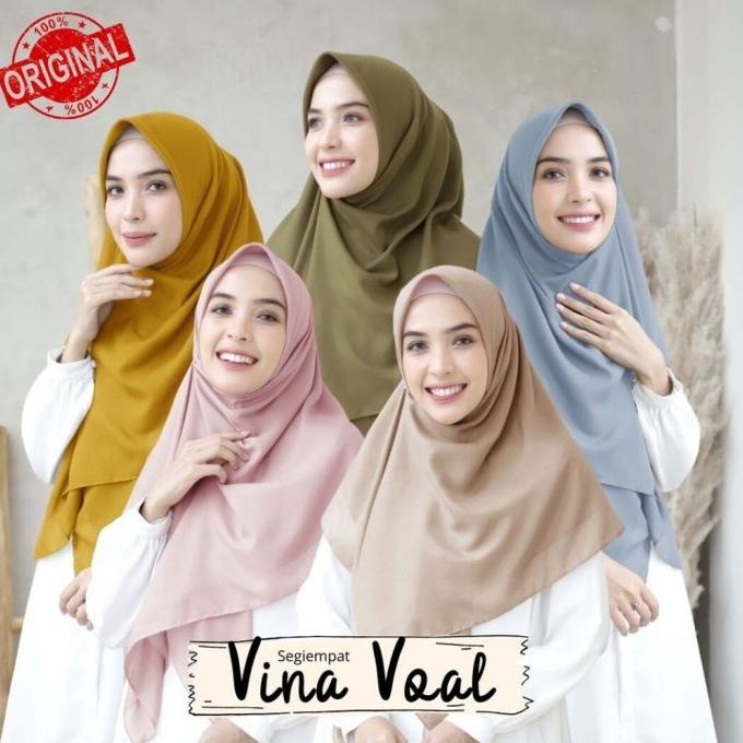 Hijabwanitacantik - Segi Empat Vina Voal | Hijab Segi Empat Polos