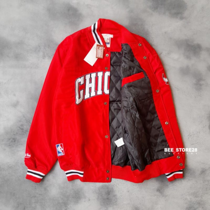 JACKET VARSITY CHICAGO NBA RED BORDIR AUTHENTIC