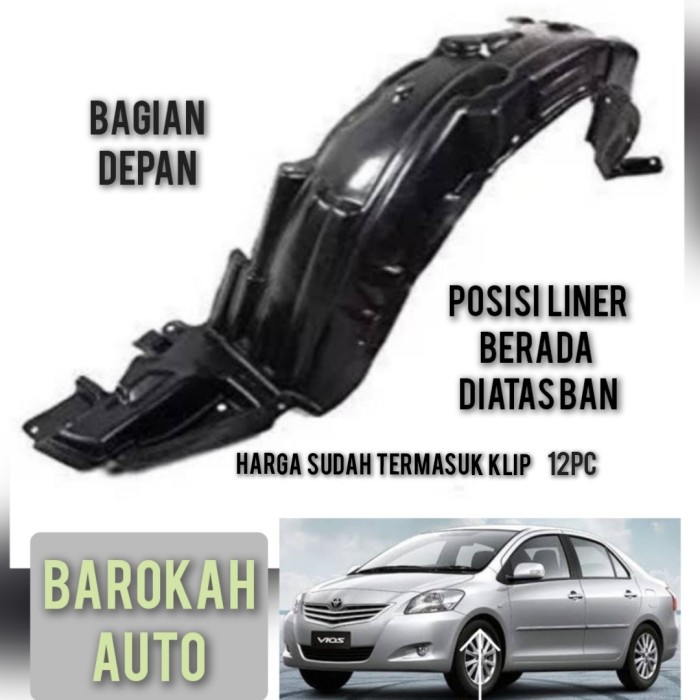 vios list spakbor liner fender mobil vios 2007 sampai 2012 gen 2