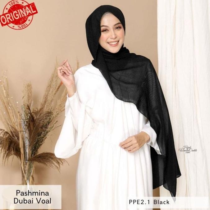 Pashmina Hijab Jilbab Kerudung Dubai Voal Warna Misty Grey