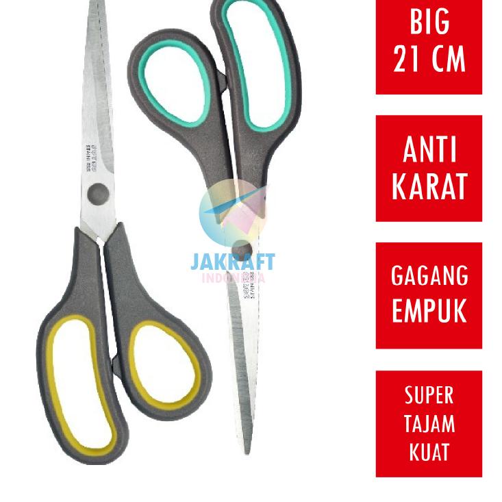 

Murah Meriah (1 Pcs) Gunting Kertas Karton Besar Tajam 21 Cm Gagang Empuk JOYKO SC-19 Soft Grip 0S8