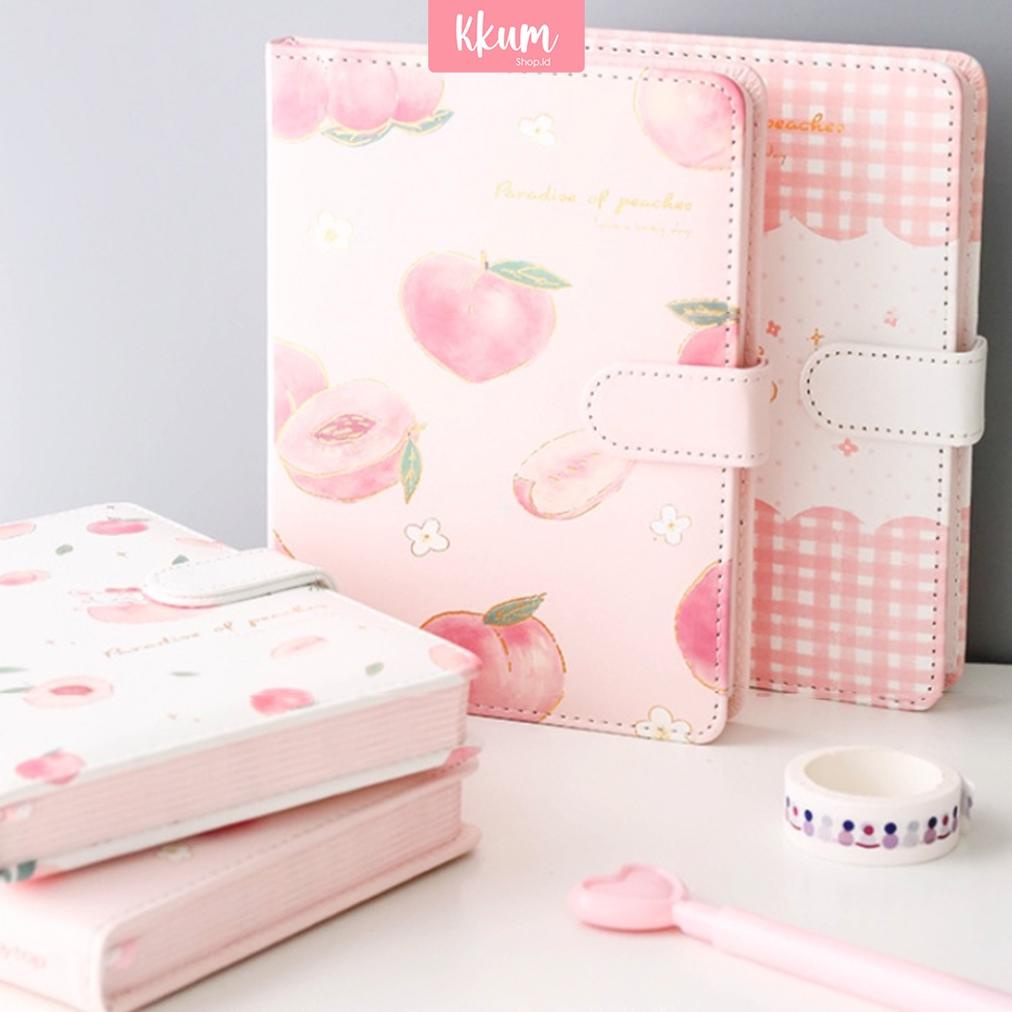 

NOTEBOOK PEACH A5&A6/BUKU TULIS/ PEACH COVER NOTEBOOK/BUKU MOTIF LUCU/BUKU JOURNAL .