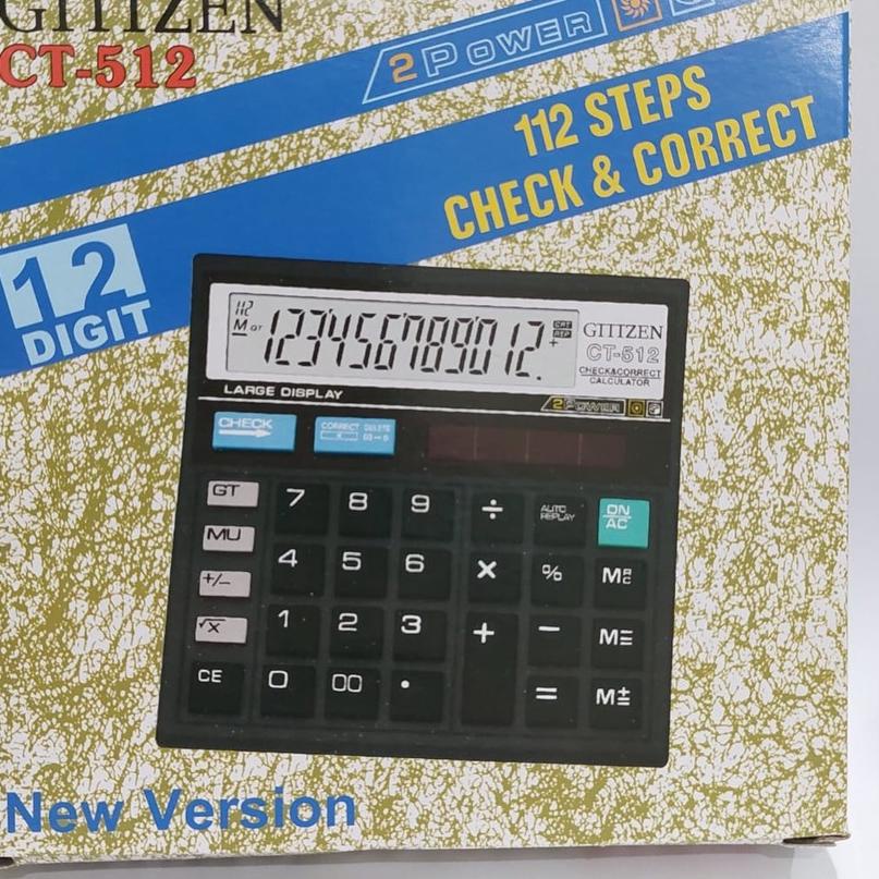 

Terlarizzz Kalkulator Calculator GTTTZEN CT-512 12Digit Mirip Citizen 512 GTTTZEN NEW KALKULATOR QRH