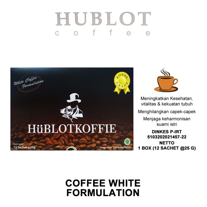 

TERMURAH KOPI HUBLOT HUBLOT COFFEE WHITE COFFEE FORMULATION /KOPI EUBE/KOPI KAPAL API/KOPIBUBUK/KOPI