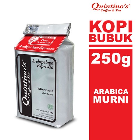 

BAYAR DITEMPAT Quintino's Archipelago coffee Filter Grind 250 gr /KOPI EUBE/KOPI KAPAL