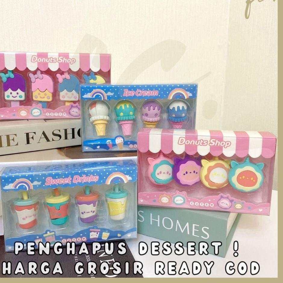 

Terhitz8.8 Penghapus 3D Mini Sweet Cute Dessert Drinks Donut Shops Ice Cream Donat Es Krim Cone Stik Cup Cake Eraser Mainan Anak Set Alat Tulis Cute Import Grosir Ready COD 965}