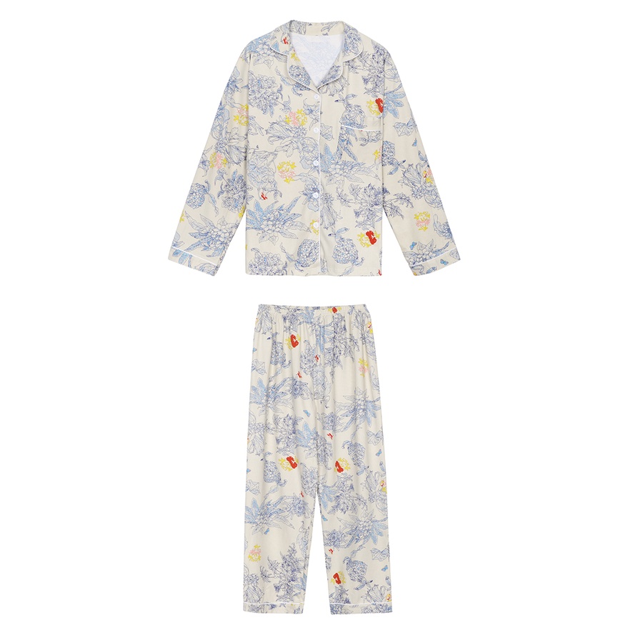 ㍿❁stelan baju tidur wanita Xinbangbang Homedress early spring Korean style flowers comfortable loose home clothes set ladies pajamas #COD baju tidur wanita bahan kaos