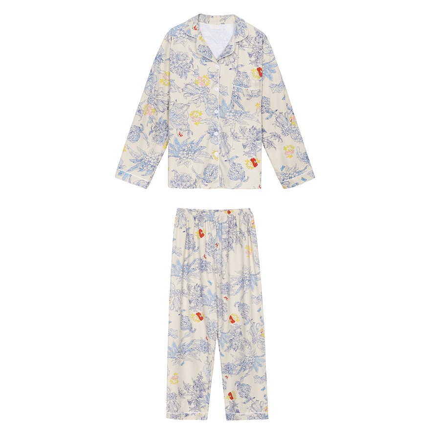 ㍿❁stelan baju tidur wanita Xinbangbang Homedress early spring Korean style flowers comfortable loose home clothes set ladies pajamas #COD baju tidur wanita bahan kaos