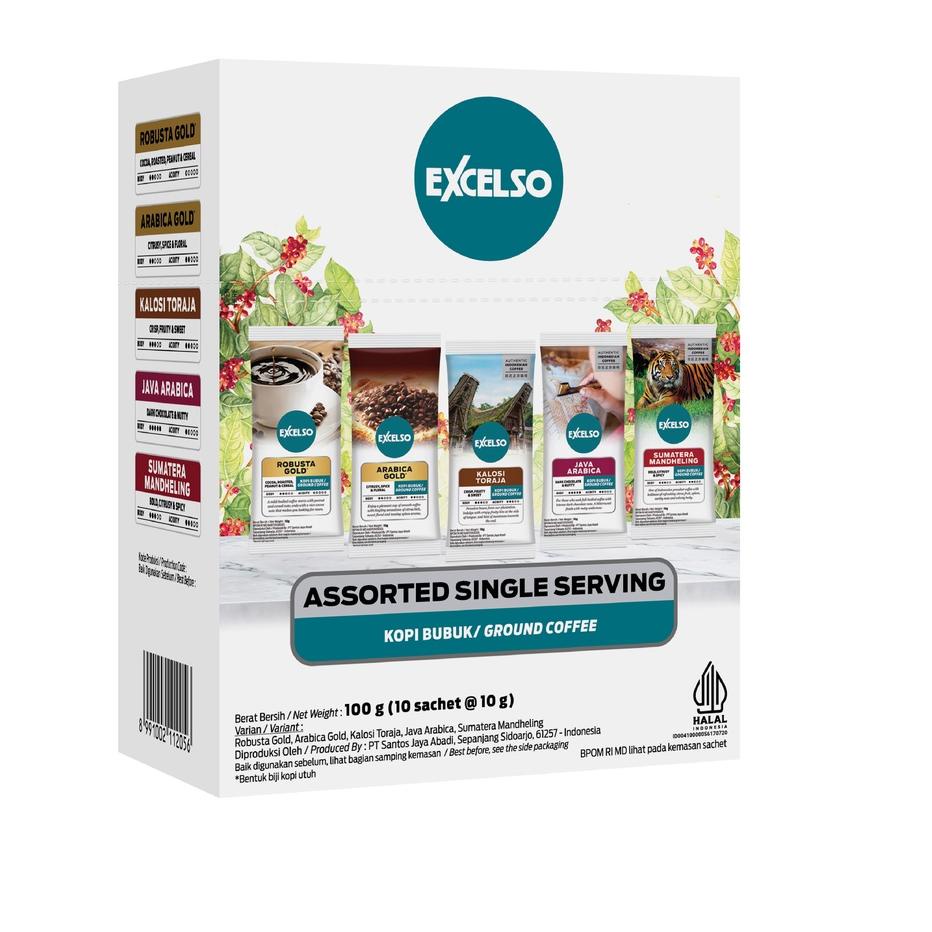 

Termurah | KP8 | Excelso Kopi Single Serving Assorted Pack - Folding Box (10SCH X 10GR)