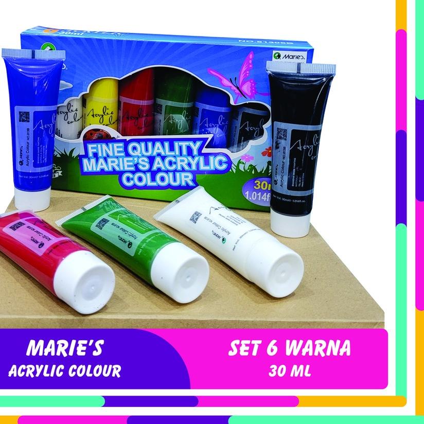 

6.6 Sale | TD4 | MARIES ACRYLIC COLOUR / CAT AKRILIK SET 30 ML 6 WARNA