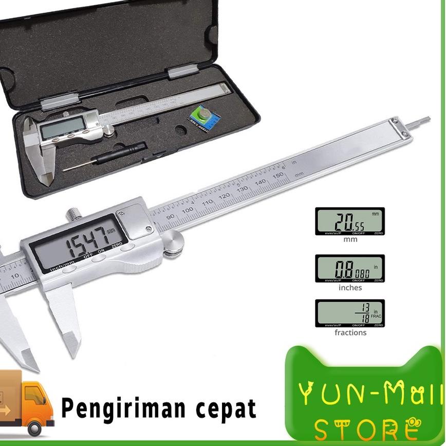 

Sale 6.6 | HJ6 | 【COD+Dalam stok+Pengiriman Cepat】YUN Stainless Steel Digital Display LCD - Micrometer - Caliper - Sigmat Digital Vernier Scale - Jangka Sorong Digital 1500MM /Jangka Sorong Kaliper Sigmat Digital Stainless Steel Silver Vernier