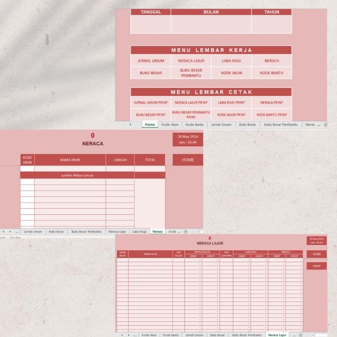 ( BAYAR DITEMPAT ) APLIKASI EXCEL AKUNTANSI (Accounting Bisnis) Jurnal Neraca Buku Besar ,.