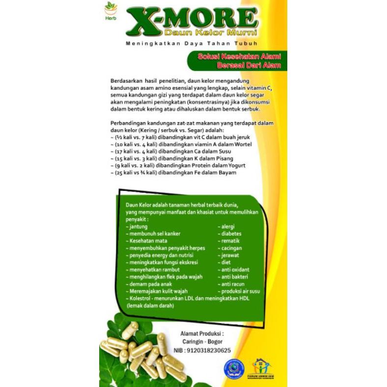

(BAYAR DITEMPAT) X-KLOR (X-tra Daun Kelor) ,,