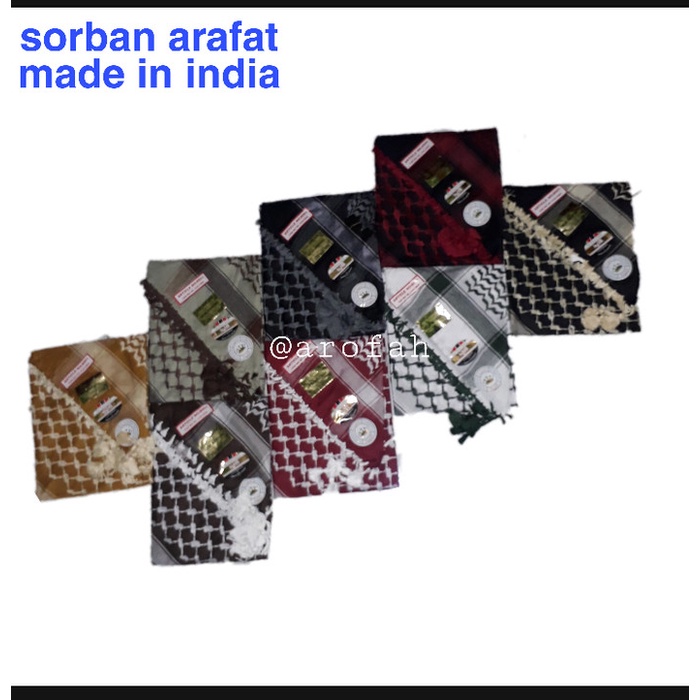 Sorban SORBAN ARAB MADE IN INDIA - Hitam(X6B3) sorban palestina sorban arab rumbai sorban panjang mo