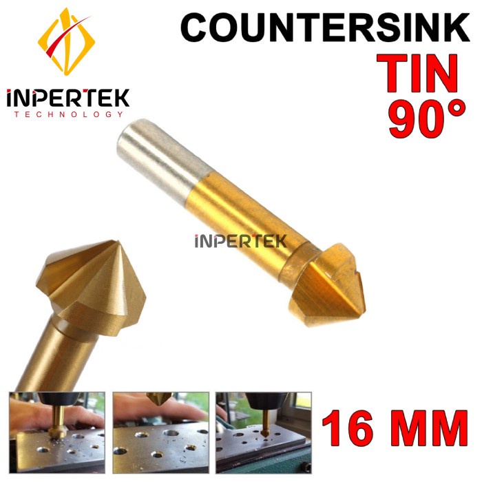 Countersink 16x90° TIN Mata Bor Champer 16 mm HSS Milling Chamfering 16mm
