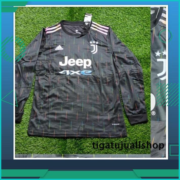 JERSEY LS JUVENTUS AWAY 2021 2022 JERSEY LONGSLEEVE 2021 2022 EKSLUSIF