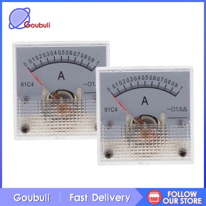 Mesin Nl392 Goubuli 2Pcs Ampere Meter Analog Dc 0-1A