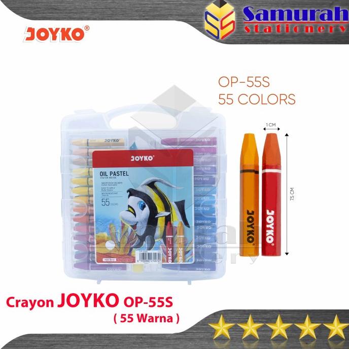 

Crayon Joyko OP-55s / Oil Pastel OP 55s / Krayon Minyak isi 55 Warna