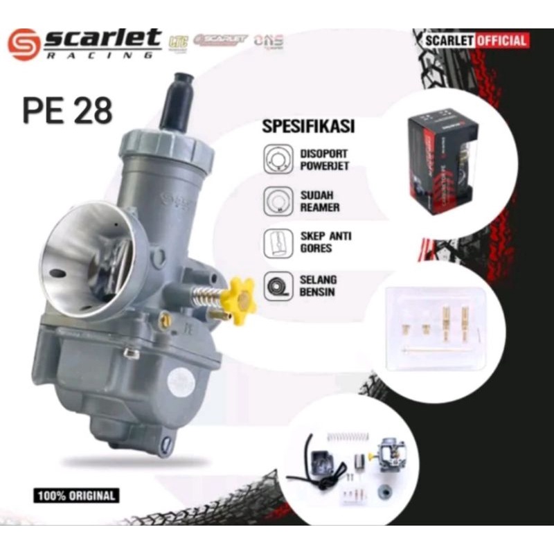 KARBURATOR PE 28 PE28 MERK SCARLET