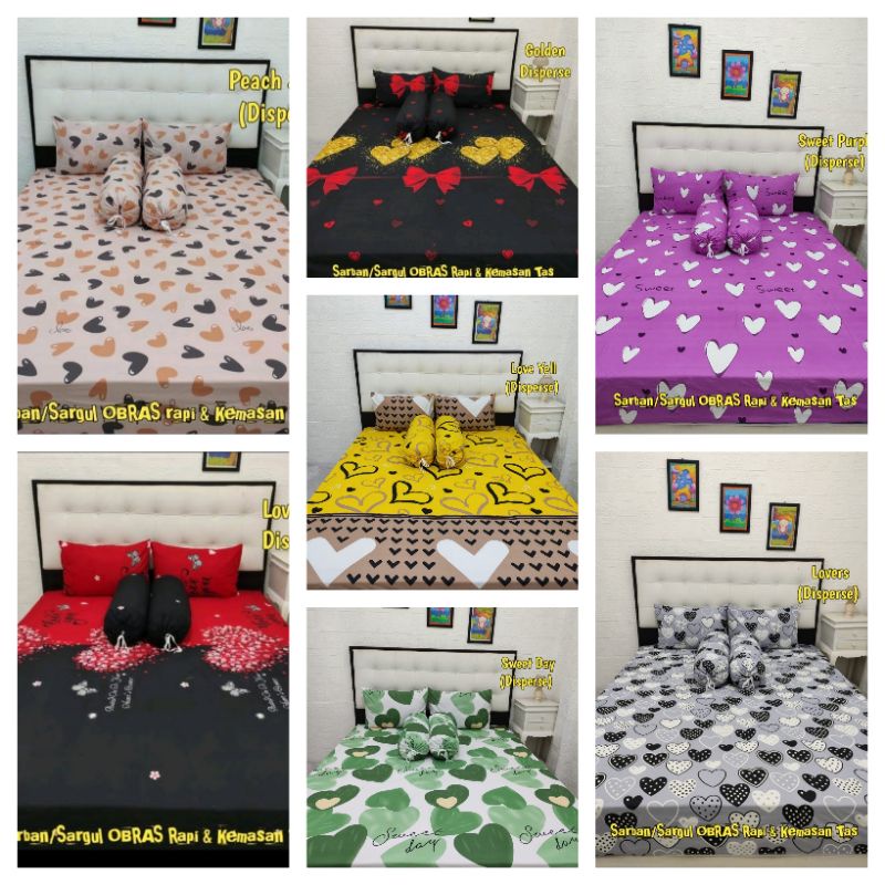SPREI MOTIF LOVE, SPREI HOMEMADE 180x200 SPREI AESTHETIC