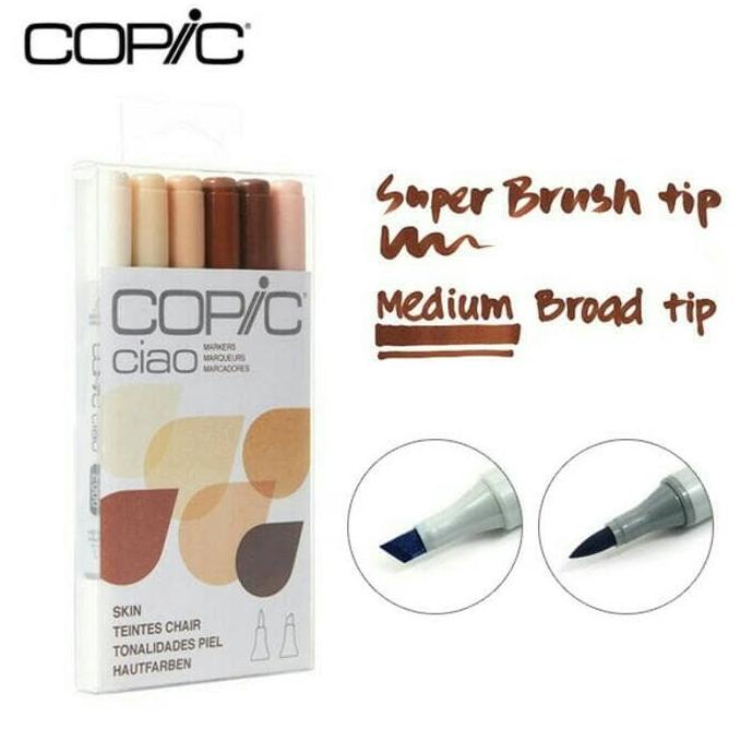 

COPIC CIAO Marker 6 skin colours cheaper