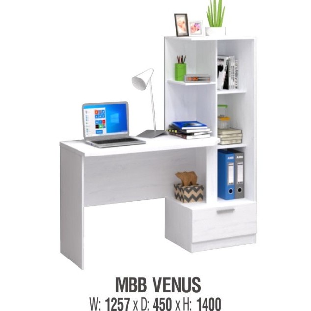 Meja Tulis Minimalis Meja Belajar Meja Kerja Rak Buku Mbb Venus