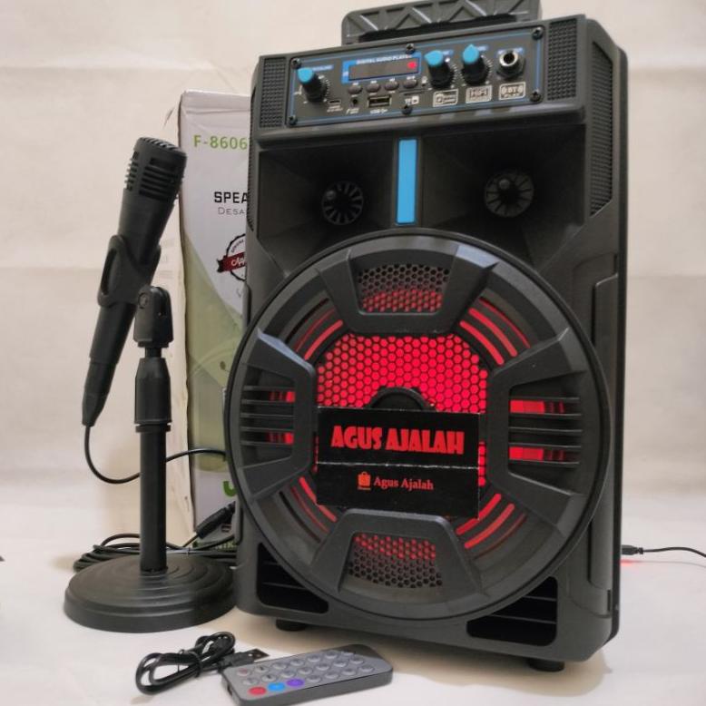 [KODE GRSAC] ✅cod speaker bluetooth karaoke fleco 8.5inch super bass /musik box fleco /salon aktip f