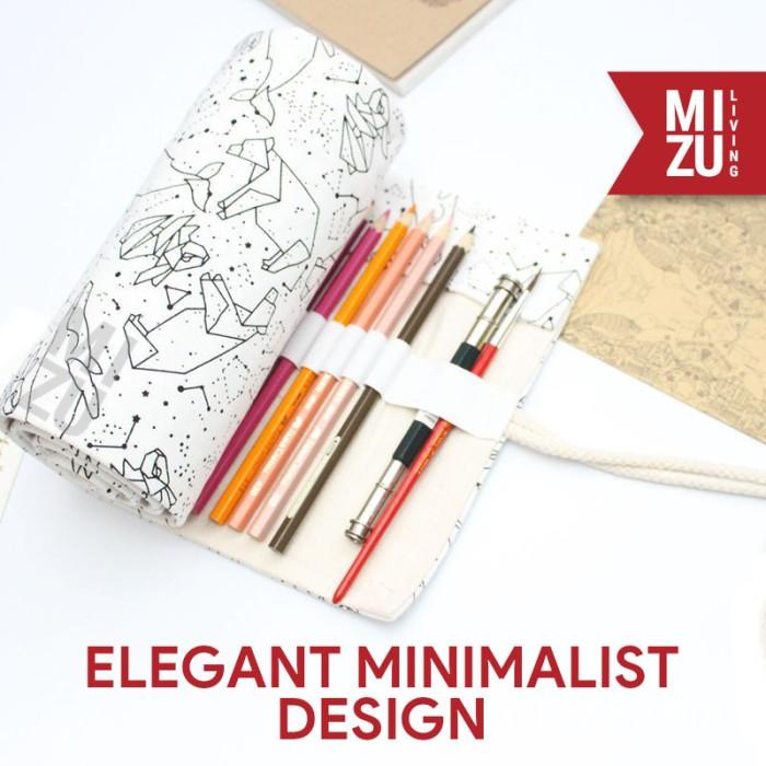 

MIZU IROMUJI 36/72 Colour Pencil Case Tas Tempat Pensil Warna Gulung