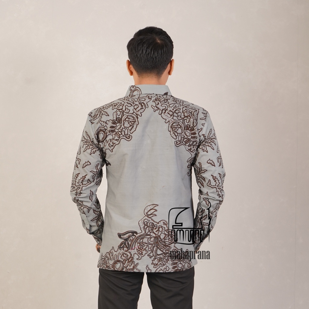 BATIK MAHAPRANA Motif JAGAWESTHI KLAWU Atasan Kemeja Batik Pria Lengan Panjang Full Furing MHP-197