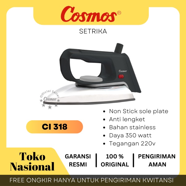 [cianjur] Cosmos Setrika Non Stick Soleplate CI-318