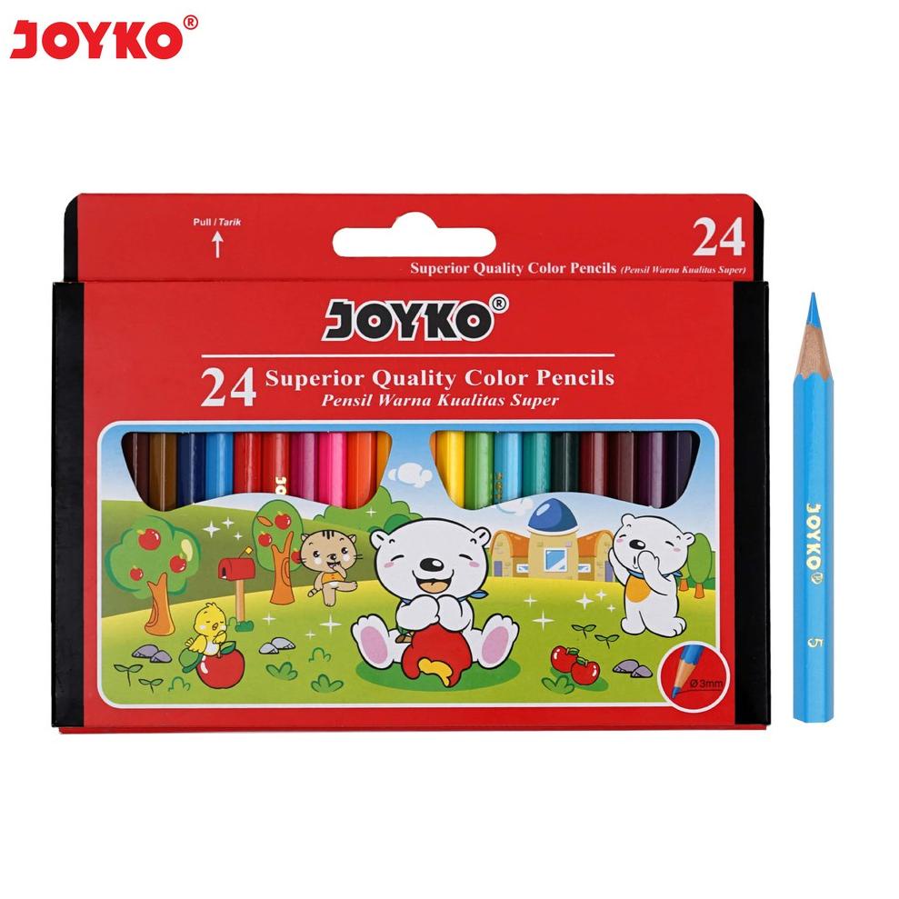 

[COD] JK39JK39 Joyko Pensil Warna Mini Short Color Pencils Hexagonal Grip - CPS24 ↔Ready Stok