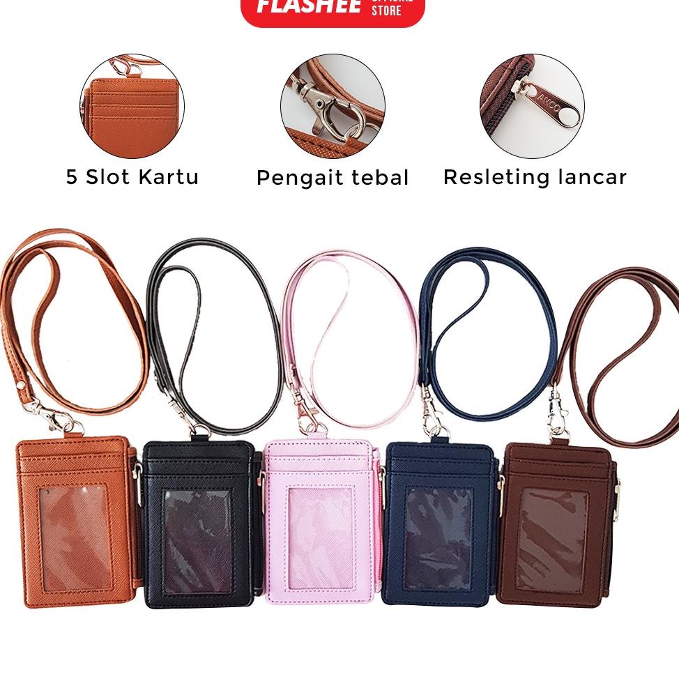 

NEW PRODUCT !! ID Card Holder Resleting Name Tag Seleting ID Card Risleting Name Tag Lanyard Zipper Kulit Sintetis v2 [KODE 810]